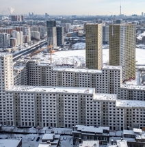 ​Строящийся квартал «Дмитровское небо» от девелопера ЛСР.