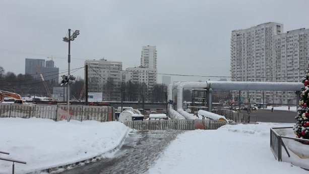 Строительство нового ТЦ Принц на ул Каховка.