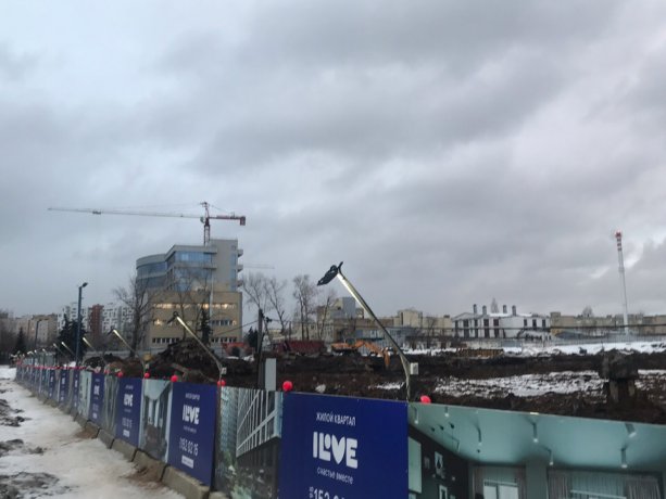 Строительство нового корпуса квартала бизнес-класса I LOVE.