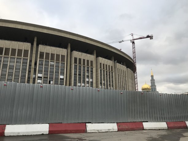 Активное строительство нового СК Олимпийский в Москве.