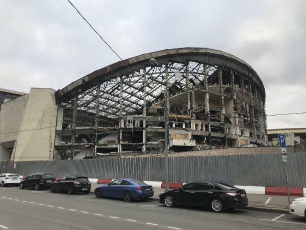 Активное строительство нового СК Олимпийский в Москве.