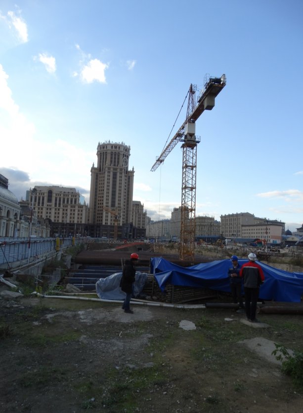 Строительство многофункционального торгового комплекса Павелецкая Плаза.