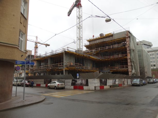 Строительство гостиницы RozaRossa Boutique Hotel & Apartments на Зубовской улице.