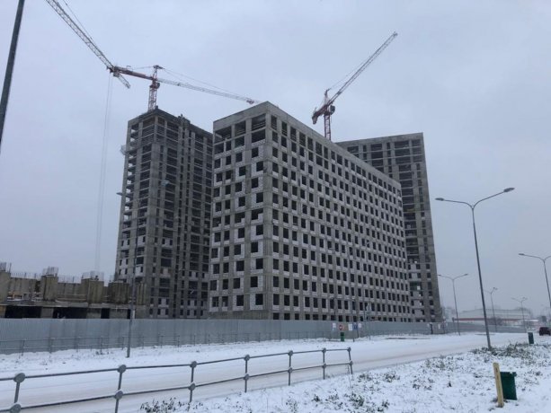 Строящийся многофункциональный апарт-комплекс Движение Тушино.
