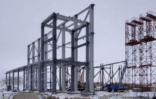 Строительство авиационного ангара тюменского аэропорта «Рощино».