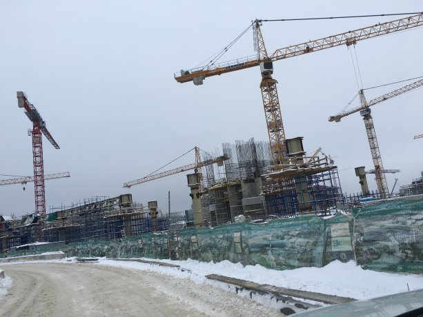 Уникальный строящийся Технопарк СберБанк в Сколково.