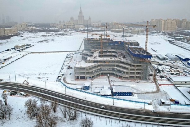 Новый строящийся учебно-образовательный Кластер Ломоносова МГУ.