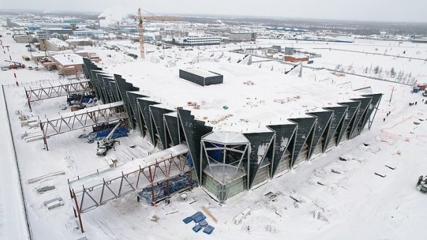 Строительство нового аэропорта в Новом Уренгое.
