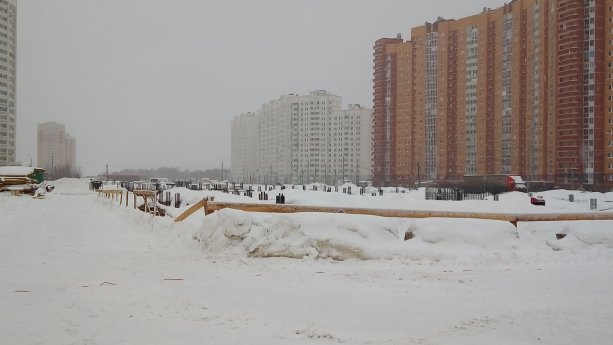 Строительство нового Торгового центра в Подольске.