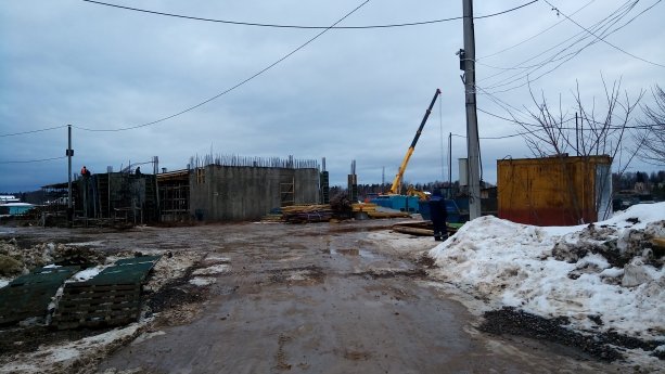 Строительство физкультурно-оздоровительного комплекса в Мытищах.