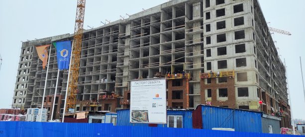 Строящийся ЖК «Новоселье: Городские кварталы»в поселке Новоселье.