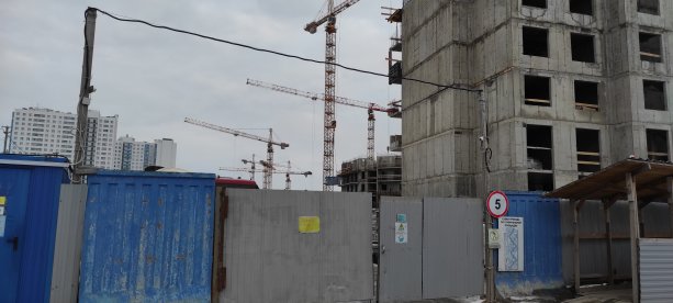 Строительство квартала «Огни Залива» в Санкт-Петербурге.