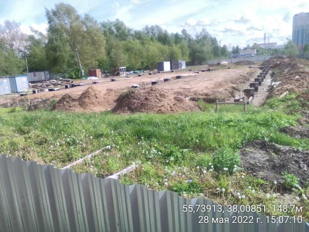 Строительство нового торгового центра в Балашихе.