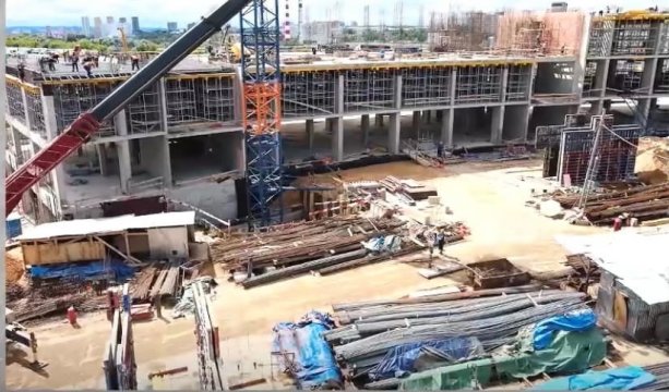 Строительство крупной областной детской Больницы в Красногорске.