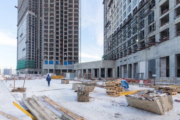 Строительство жилого комплекса Will Towers в Раменках.