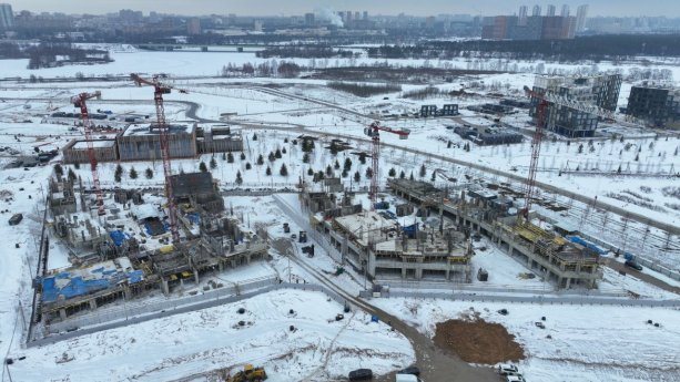 Строящийся Жилой Квартал СберСити в Рублёво-Архангельском.