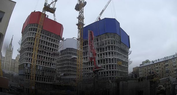 Строительство комплекса апартаментов SKY View на Дружинниковской ул. 15