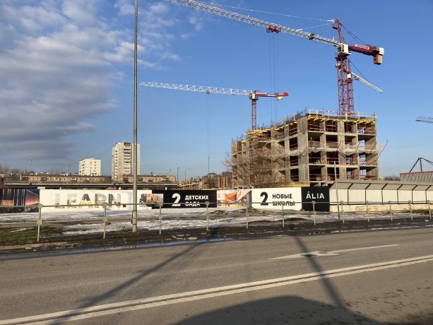 Строящийся ЖК Alia в районе Покровское-Стрешнево.