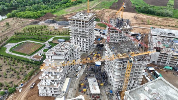 Строящийся Жилой Квартал СберСити в Рублёво-Архангельском.