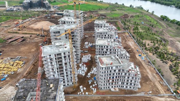 Строящийся Жилой Квартал СберСити в Рублёво-Архангельском.