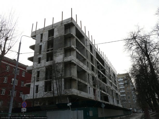 Строящийся административно-деловой центр Кржижановского, вл. 13