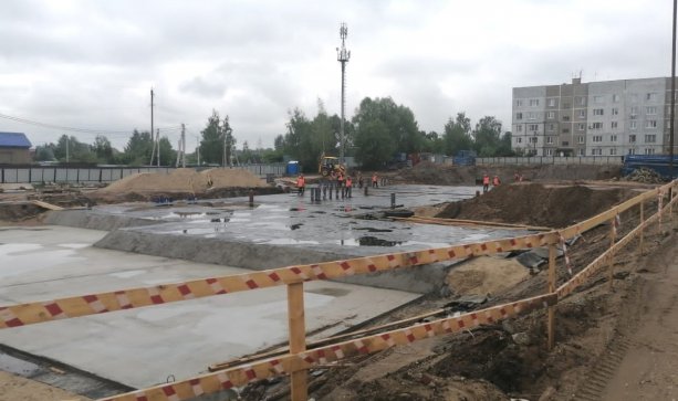 Строительство комплексной поликлиники в Лукино Варино.