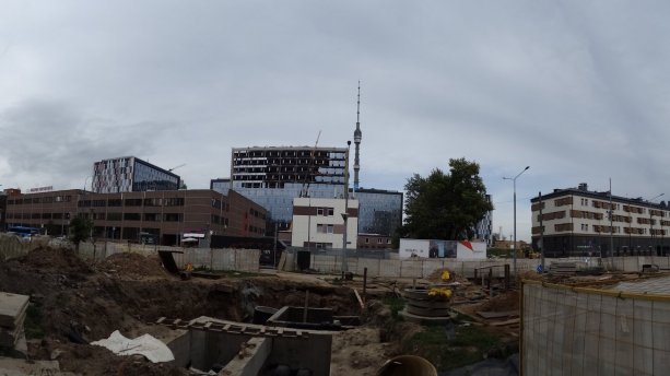 Продолжается строительство БЦ Ostankino business park.