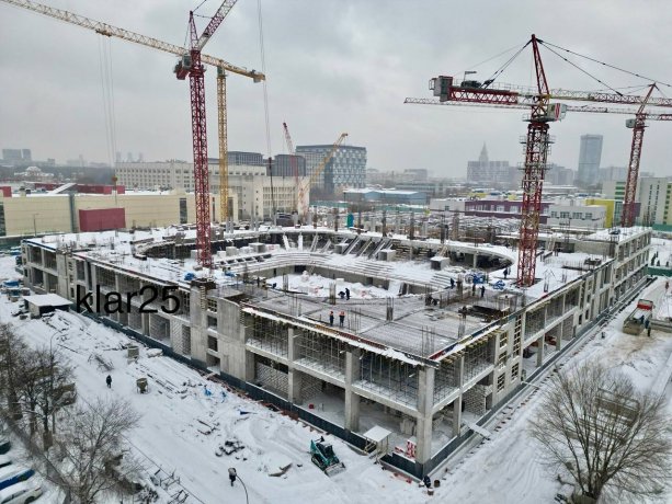 Строящийся Баскетбольный комплекс ЦСКА на Ленинградском проспекте вл. 39 стр.3 .