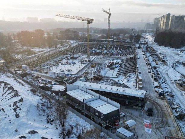 Строящаяся  хоккейная академия Александра Овечкина.