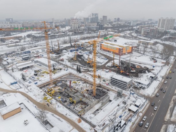 Строящийся крупный МФК UPSIDE TOWERS в Огородном проезде 2-4
