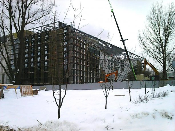 Строящийся спортивный комплекс Нижние Мневники, вл. 8.