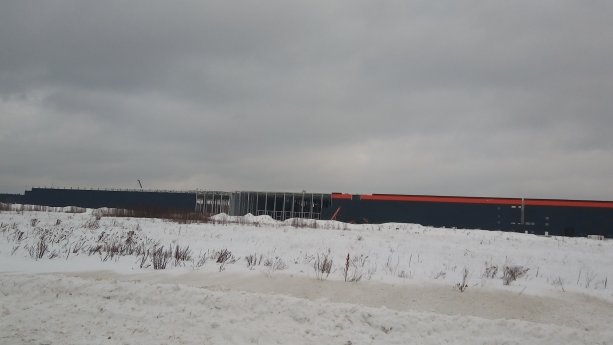 Строительство крупного логистического парка OZON Ватутинки.