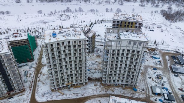 Строящийся Жилой Квартал СберСити в Рублёво-Архангельском.