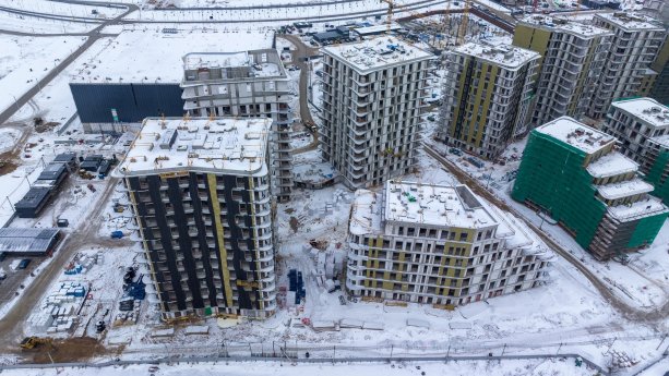 Строящийся Жилой Квартал СберСити в Рублёво-Архангельском.