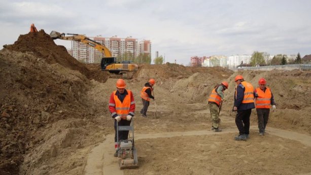 Строительство Балашихинской центральной районной больницы.