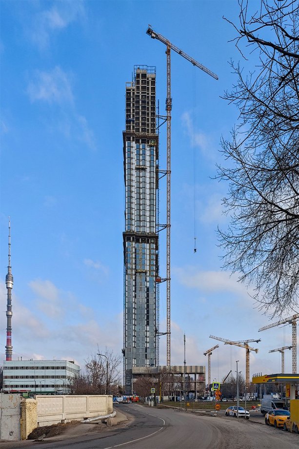 Строящийся крупный МФК UPSIDE TOWERS в Огородном проезде 2-4