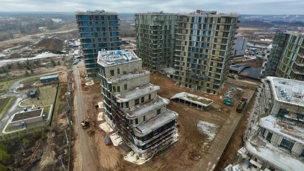 Строящийся Жилой Квартал СберСити в Рублёво-Архангельском.
