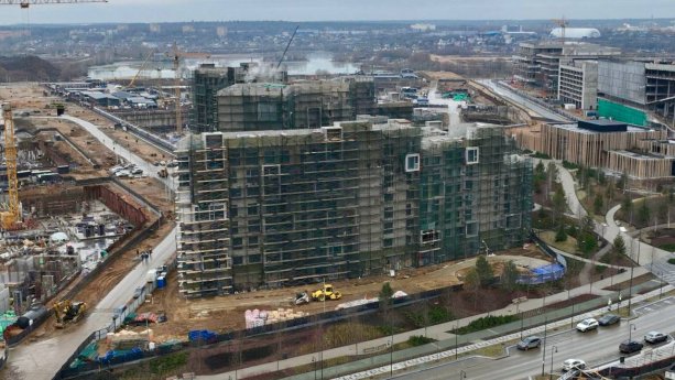 Строящийся Жилой Квартал СберСити в Рублёво-Архангельском.