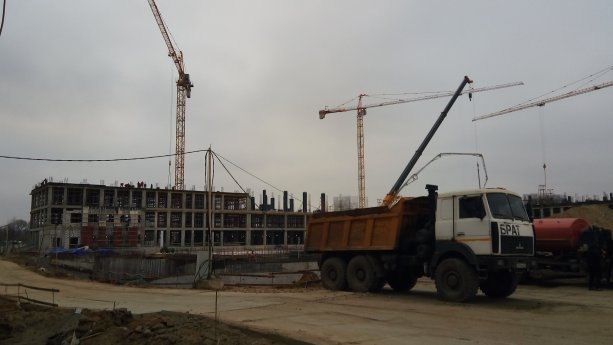 Строительство Балашихинской центральной районной больницы.