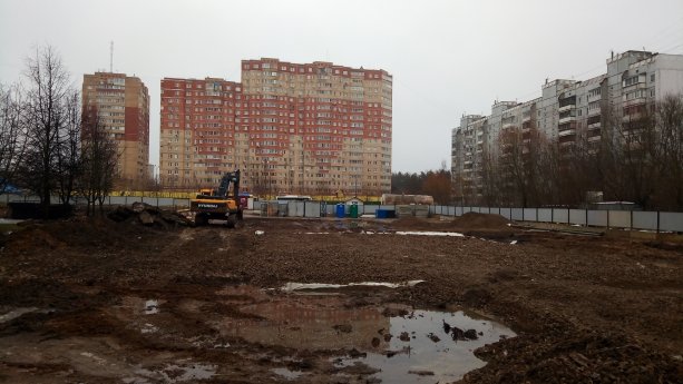 Строительство нового корпуса поликлиники № 4 Красногорской больницы.
