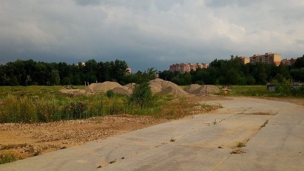 Строительство производственно-складского комплекса в деревне Елино.
