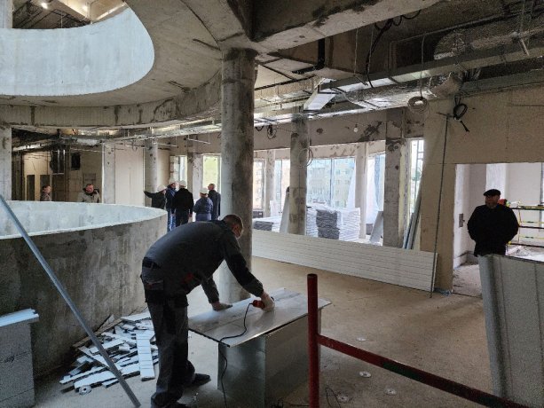 Строящаяся Детская поликлиника на 500 посещений в Чехове.