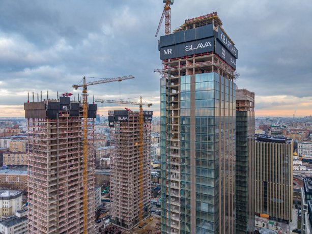 Строительство Делового центра 2-этап SLAVA класса А+.