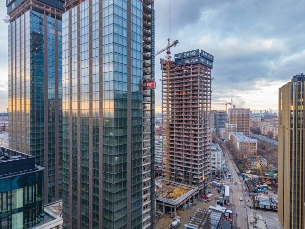 Строительство Делового центра 2-этап SLAVA класса А+.