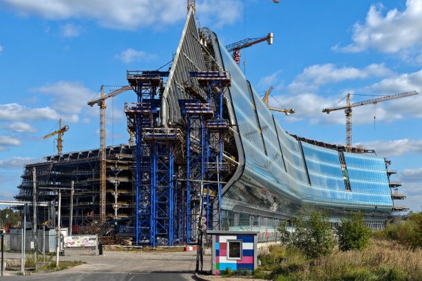 Уникальный строящийся Технопарк СберБанк в Сколково.