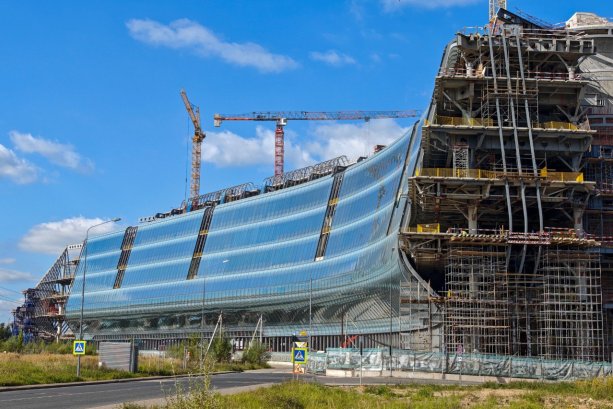 Уникальный строящийся Технопарк СберБанк в Сколково.