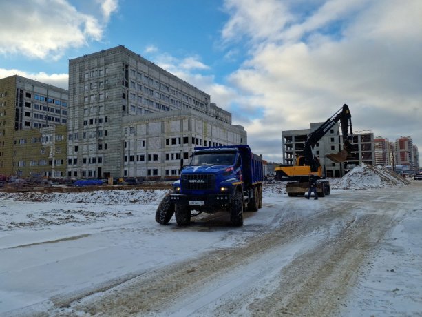 Строительство Балашихинской центральной районной больницы.