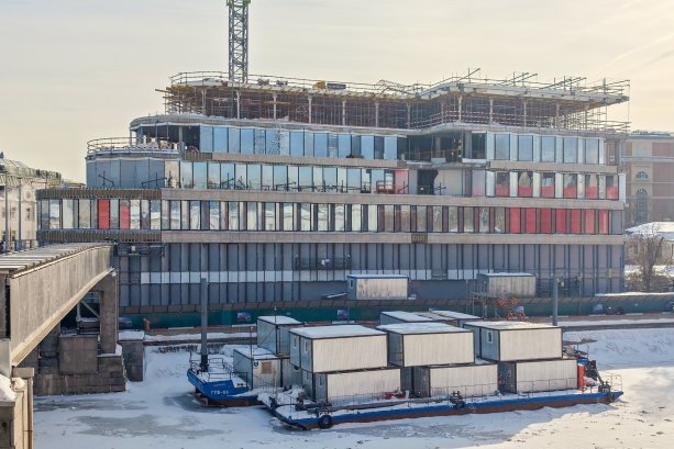 Новый строящийся офисный центр Сибур Тауэр на Якиманке.