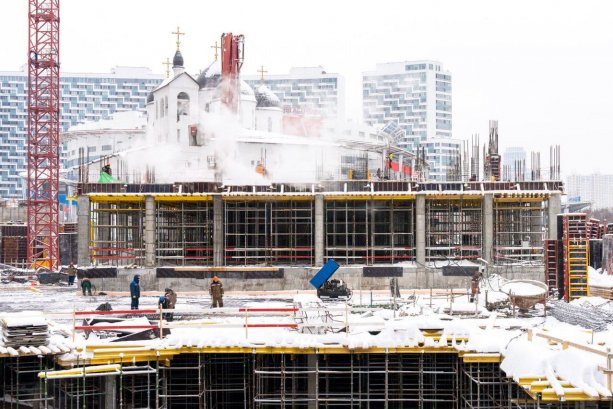 Строительство нового Бизнес-Центра STONE на Ходынском бульваре.