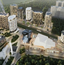 Строительство масштабного МФК в Новой Москве.